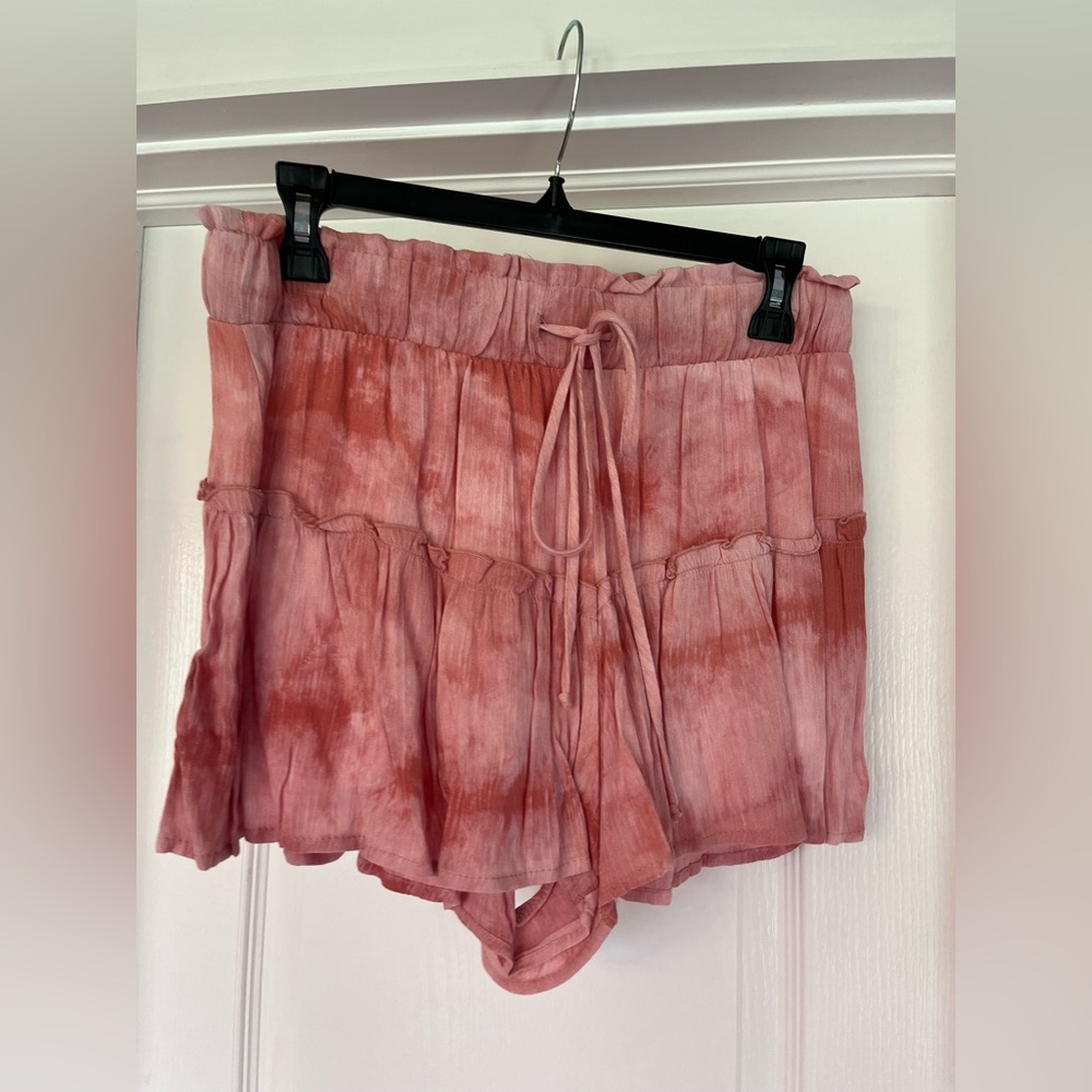 Pink drawstring shorts
